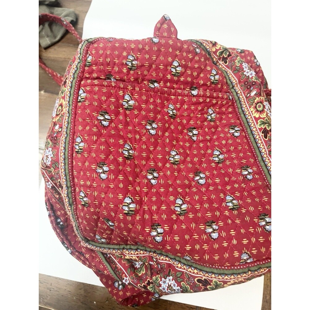 Vintage Vera Bradley Provincial Red Floral Large Duffle Bag EUC Y2K Weekender - Picture 2 of 12